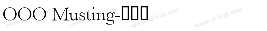 OOO Musting字体转换